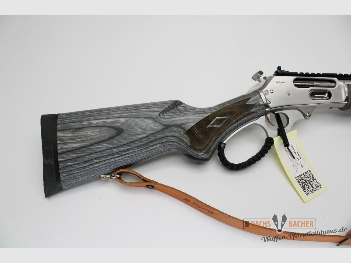 UHR Büchse Marlin 1895 SBL Kal. 45-70 GOV Stainless Lederriemen, Bild 5 von 8