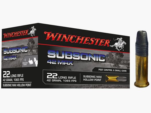 WINCHESTER Subsonic 42 MAX Kal. .22 Lr Hohlspitze (Spezial Schalldämpfer) x500