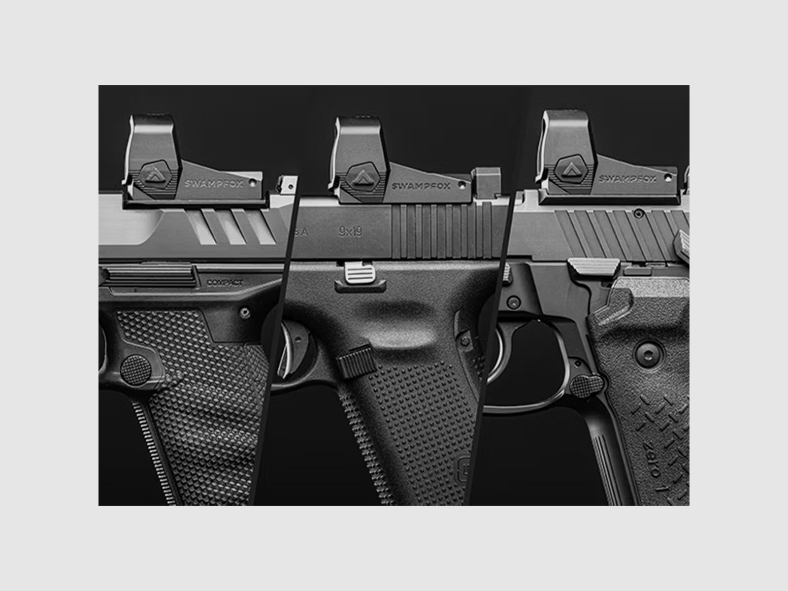 Swampfox Liberty II 1x24 RMR Reflexvisier - 4-in-1 Multi-Reticle, rot