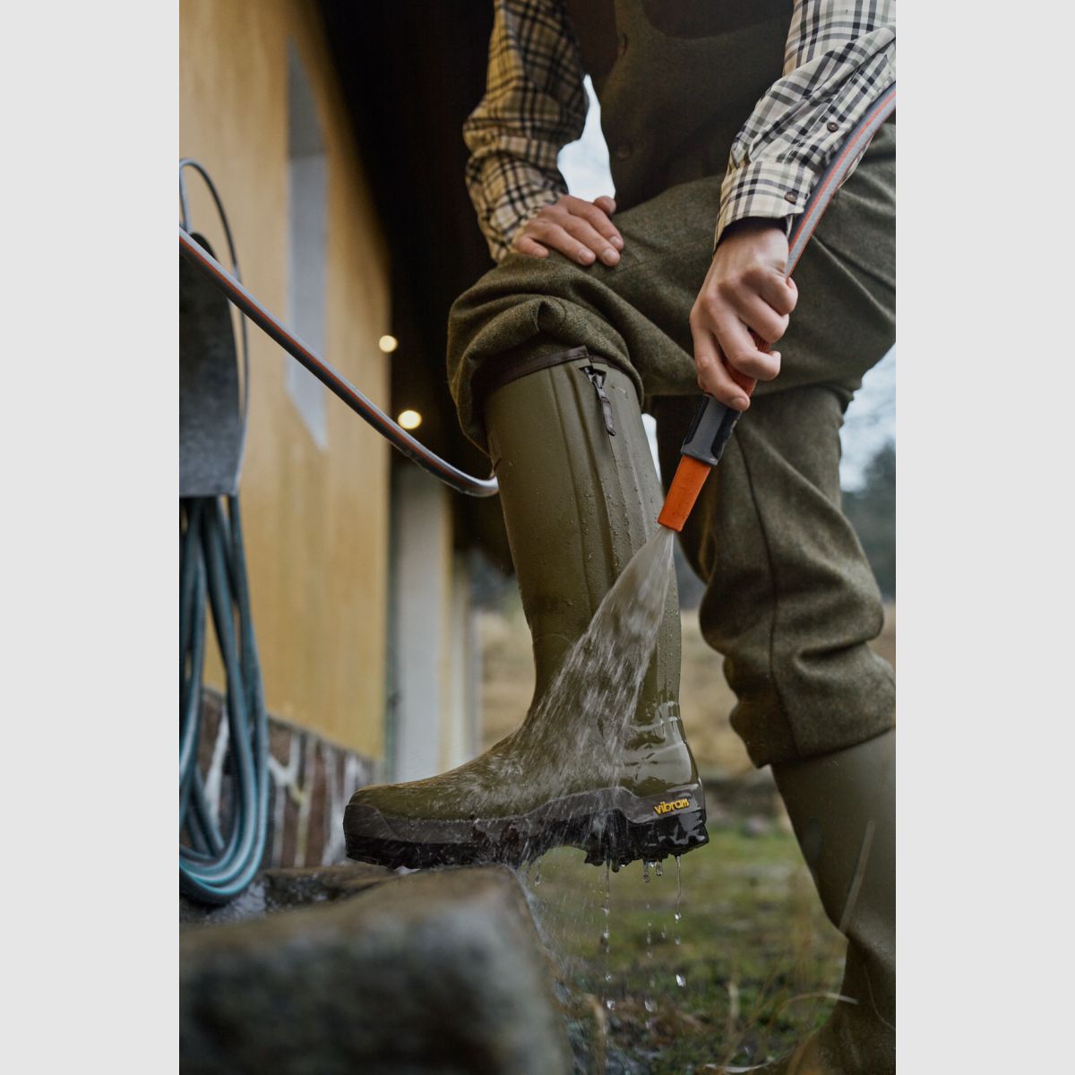 HÄRKILA Forest Zip Gummistiefel Dark olive