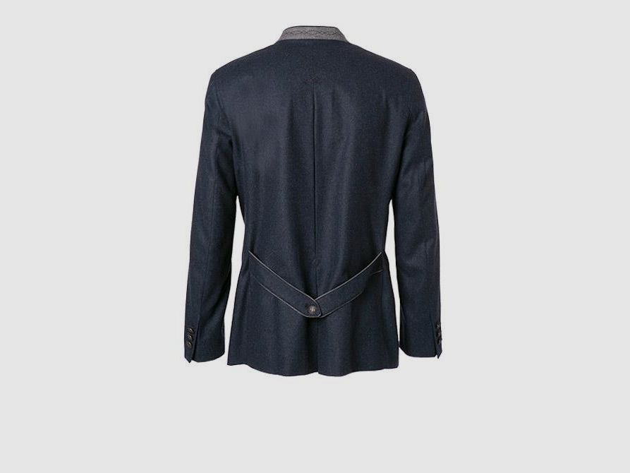 Maximilian Giacca tradizionale con piega sul retro in blu scuro, immagine 2 di 3