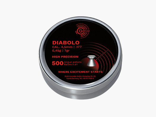 GECO 4,5MM - DIABOLOS - 500 STÜCK