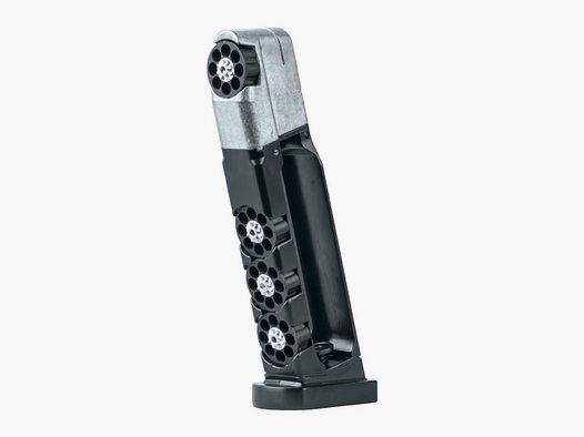 GLOCK Magazin 4,5 mm (.177) Diabolo / BB, 8 Schuss (pro Trommelmagazin), inkl. 4 Trommelmagazine