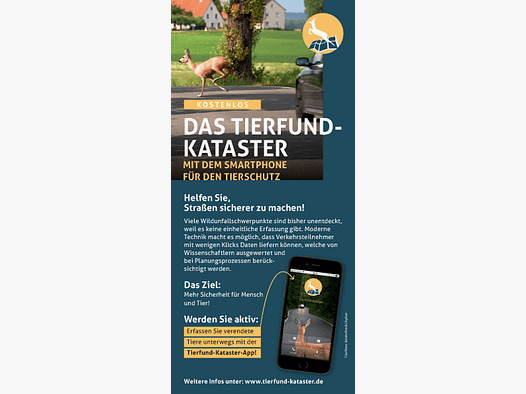 Flyer „Tierfund-Kataster-App“