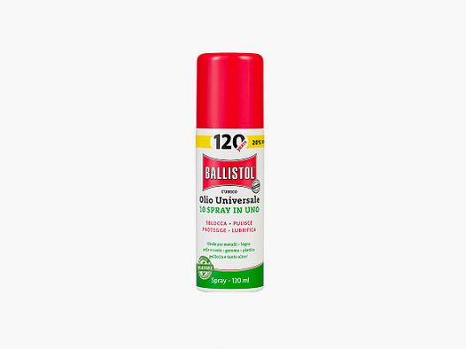BALLISTOL – 120 YEARS OLIO UNIVERSALE 10 SPRAY IN UNO 120ml