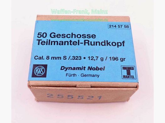 RWS (WZd.Fa.Rottweil) Büchsengeschosse