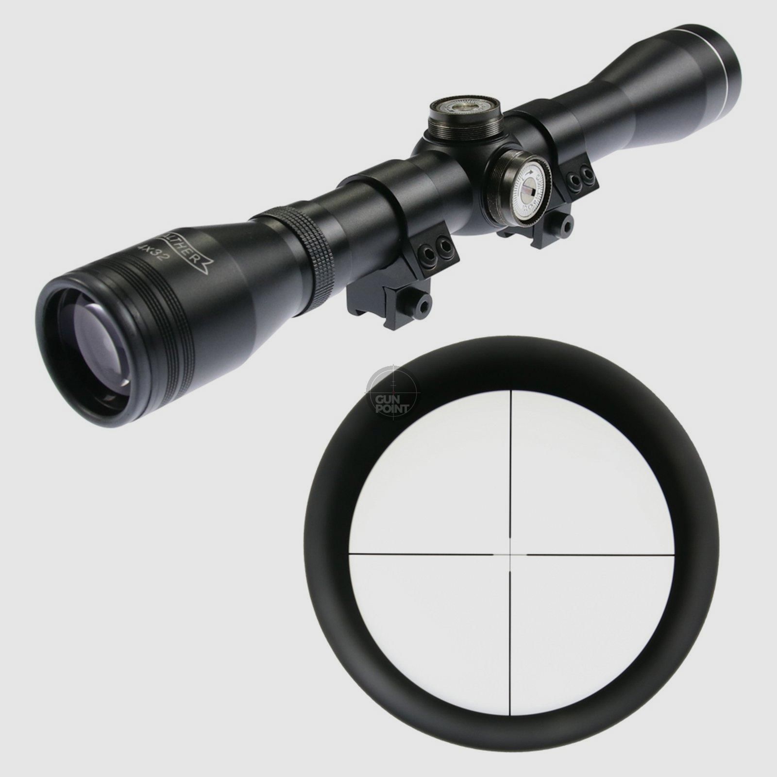 Walther - Umarex Zielfernrohr 4 x 32 mit Absehen 8