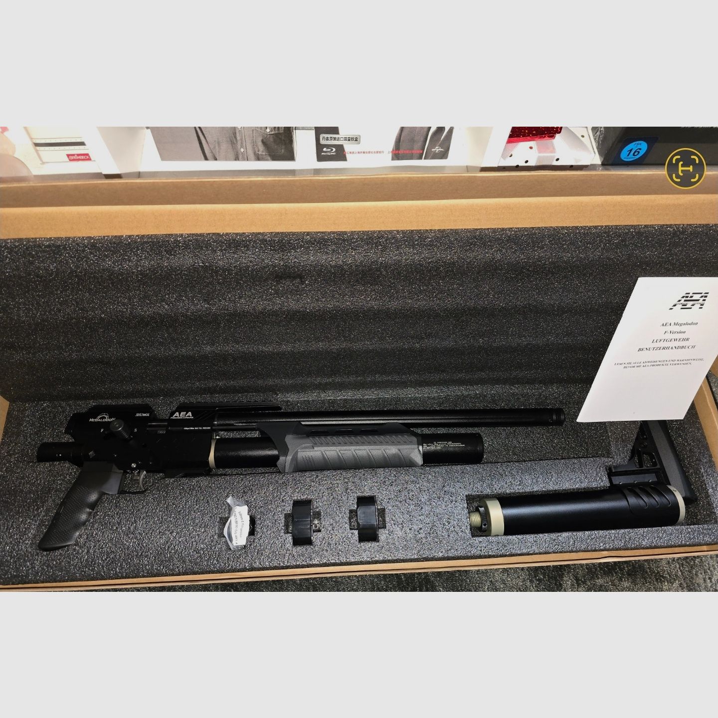 AEA Megalodon F-Serie 7,5 Julios, cal.50 carabina de aire # carabina de aire con accesorios y factura # NUEVO y sin usar