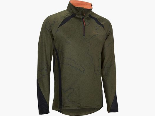 Swedteam Alpha Antibite Pullover con mezza cerniera Stampato Verde L