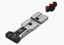 LPA Sights FIBER-Optic Grün-Rot mit Picatinny für S&W-Revolver, Silver-Finish