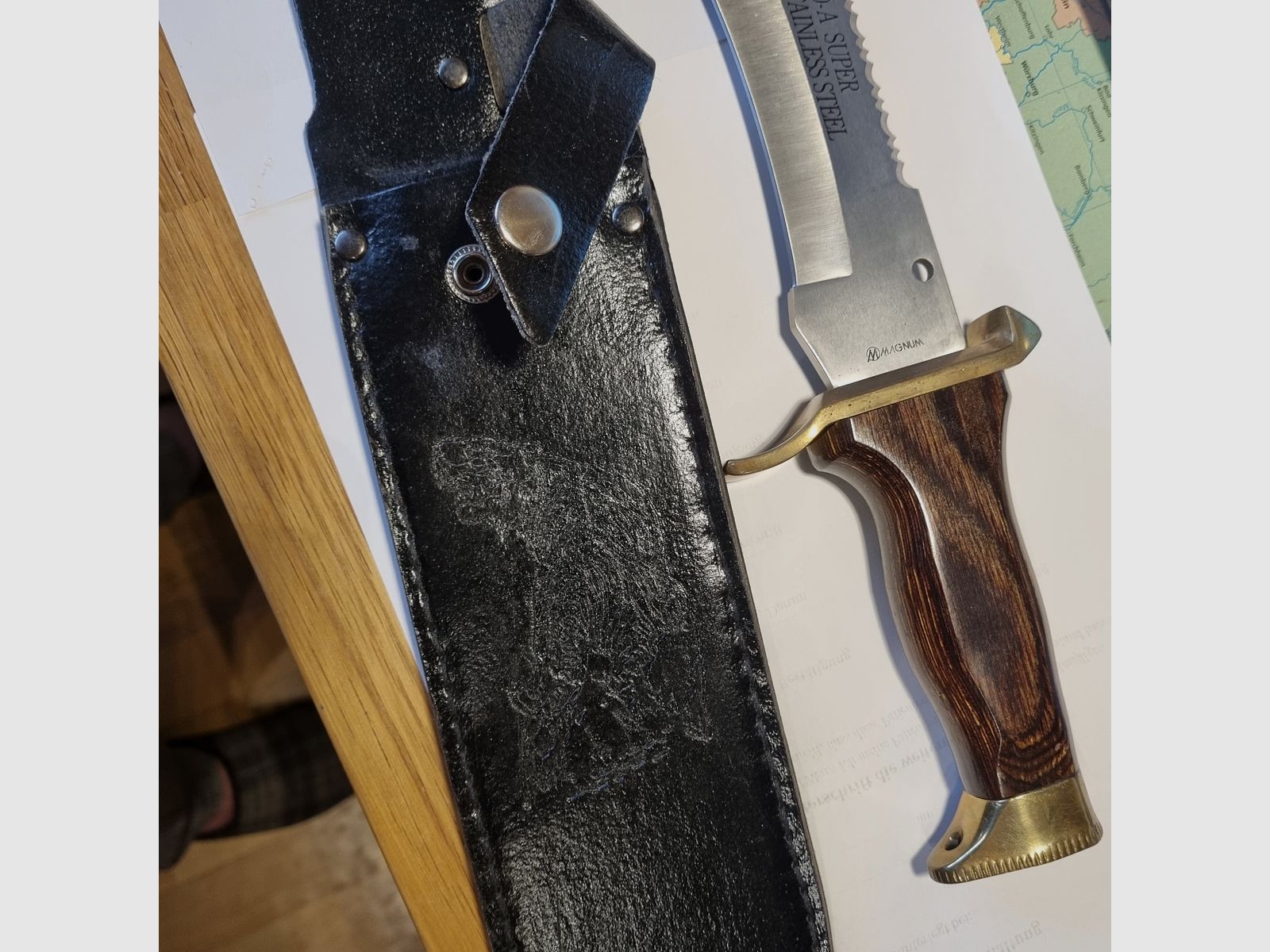 Messer MAGNUM RANGER 440-A Super, Bowiemesser, mit Sägezahnung Stainless Steel