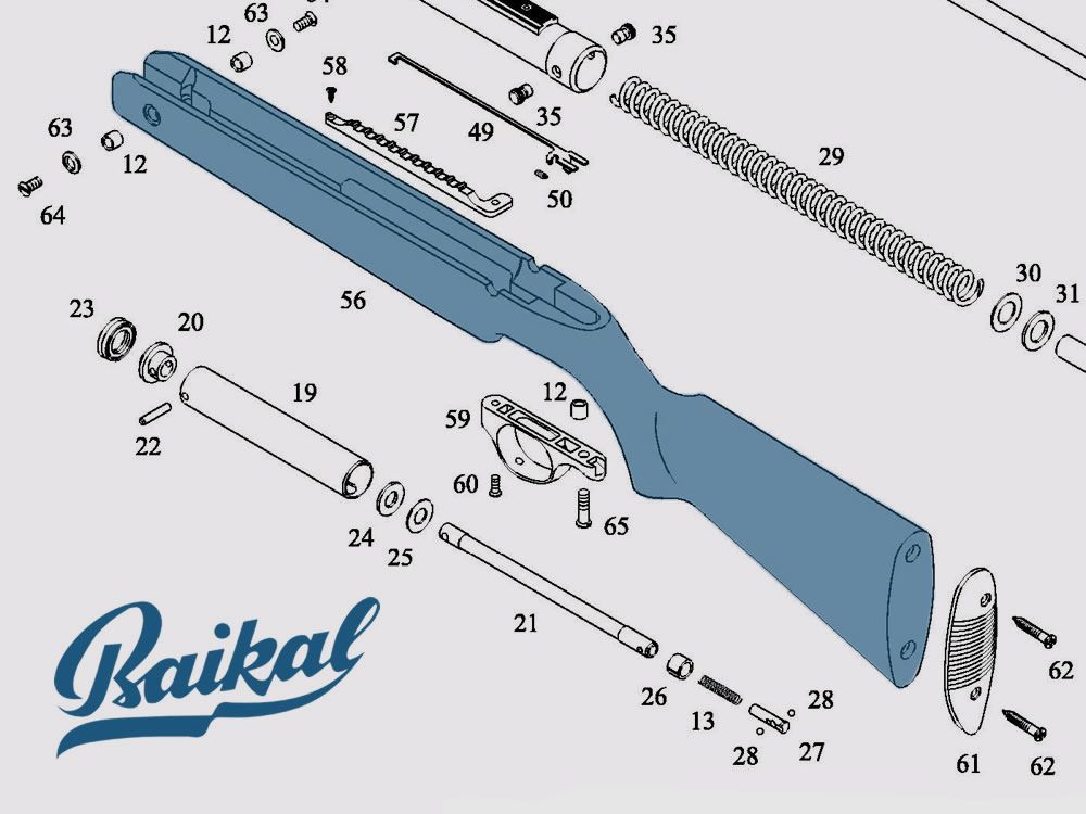 Holzschaft von Luftgewehr Baikal IJ 513M, Ersatzteil