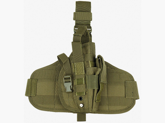 Pistolenbeinholster, MOLLE",rechts, oliv"