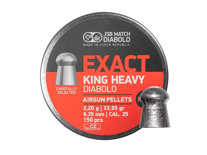 Balines Diabolo 6,35 mm JSB Exact King Heavy II 150 unidades cabeza redonda (546498-150), imagen 1 de 10