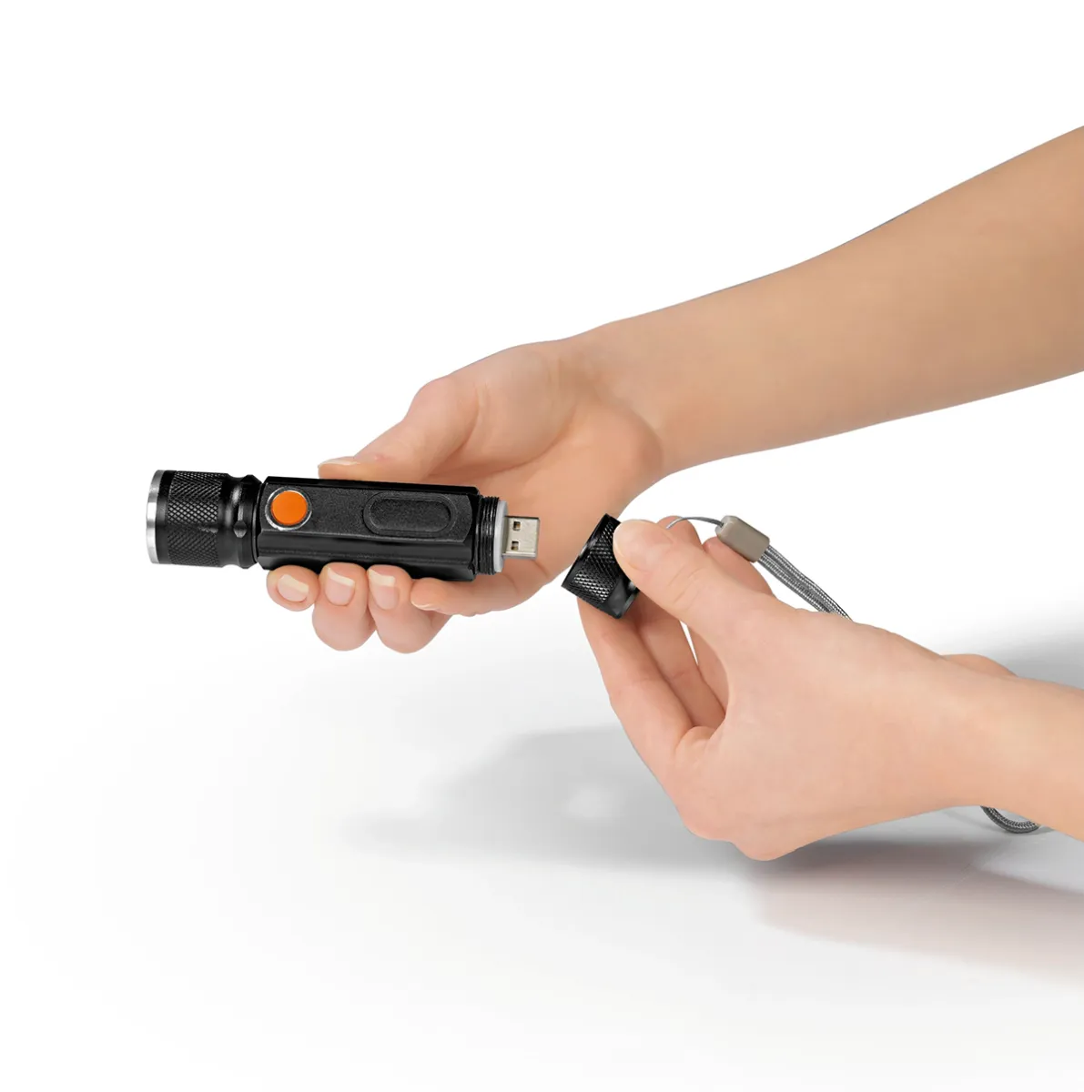 MAXXMEE Mini-Taschenlampe wiederaufladbar Schwarz, Bild 3 von 3