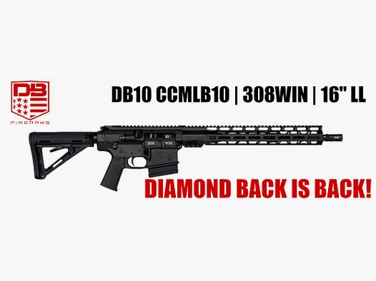 Diamond Back Firearms AR10 halbautomatische Büchse, Kaliber 308Win 16" *EWB Pflichtig
