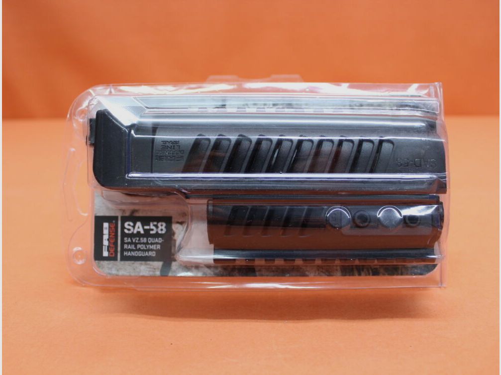 FAB Defense CZ vz.58: Handbescherming boven/onder FAB Defense SA-58 4-Rail Systeem/ SET Polymeer Zwart, boven/onder met Picatinnyprofiel