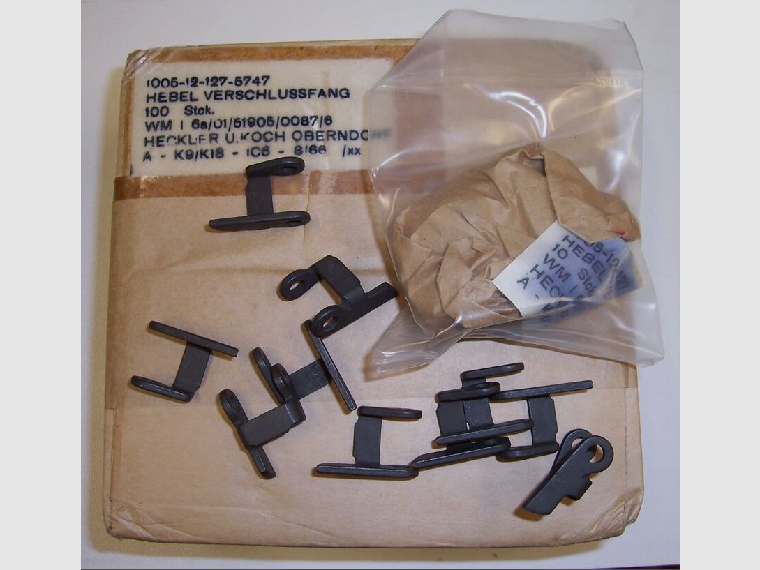Originele Hebel Fangklinke voor sluiting H&K G3, Heckler en Koch GmbH Oberndorf a.N.