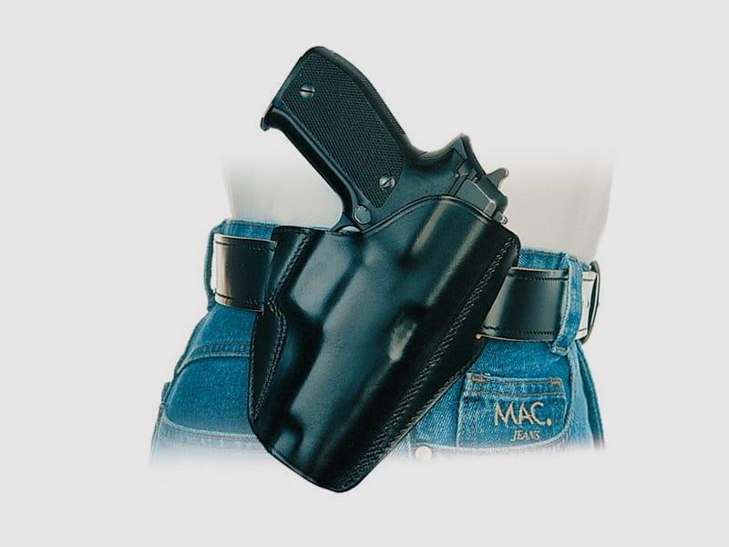 SICKINGER Holster (Leder) f. S&W-L-4'/Python/Korth/GP100 62437  -FBI Lightning schwarz