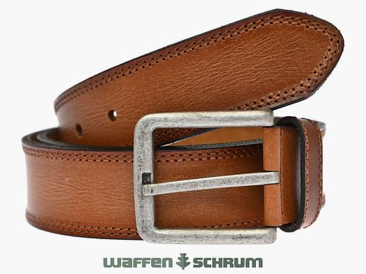 Buttermaker leren riem cognac