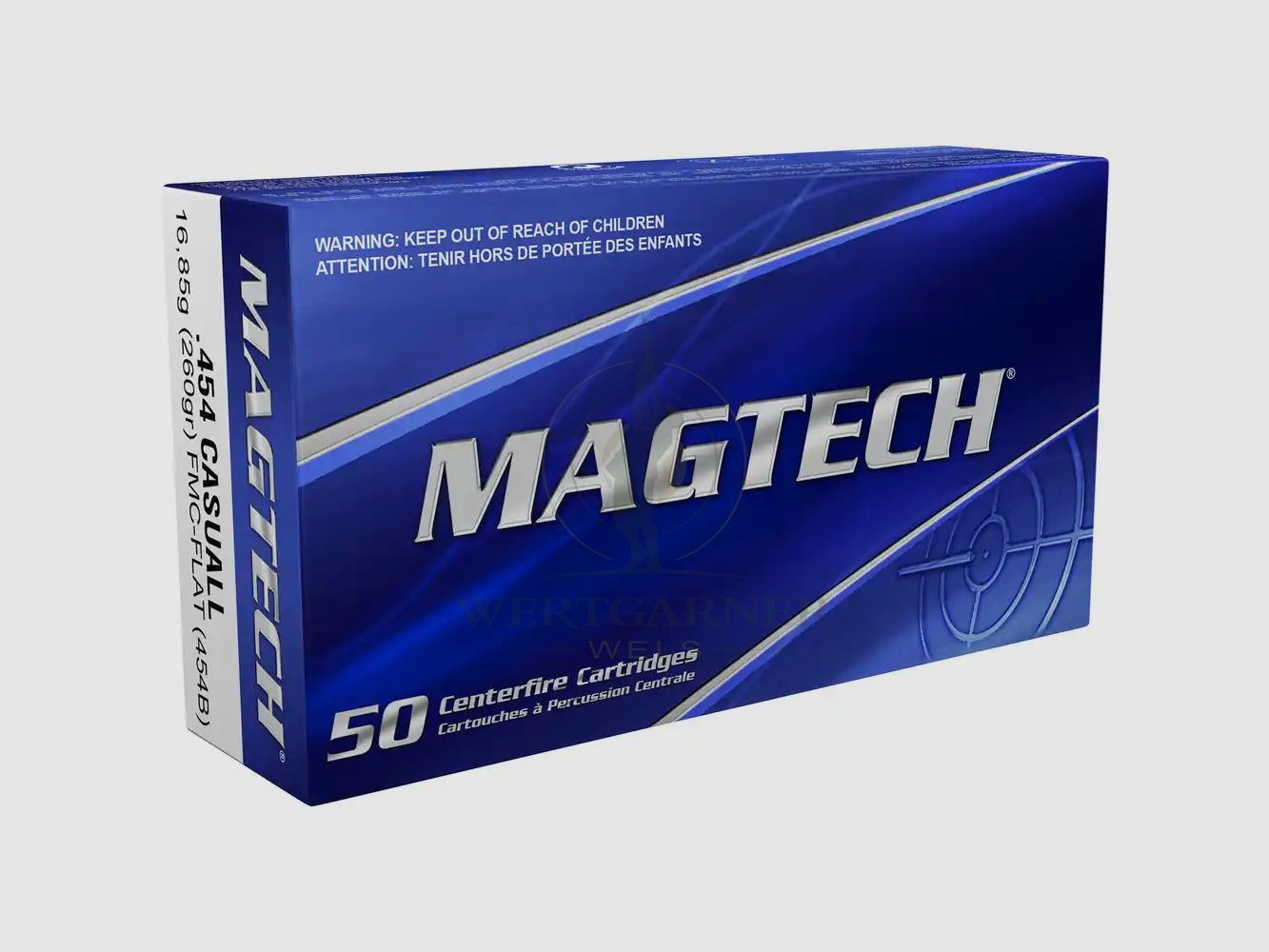 Magtech .454 Casull Vollmantel Flachkopf 16,9g/260grs., Bild 1 von 3