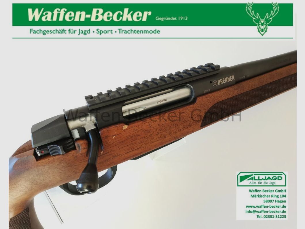Brenner / Wapens Schumacher Brenner BR20 Kal. .30-06 LL:51cm M15x1 Mondsgewinde, Houten Schaft