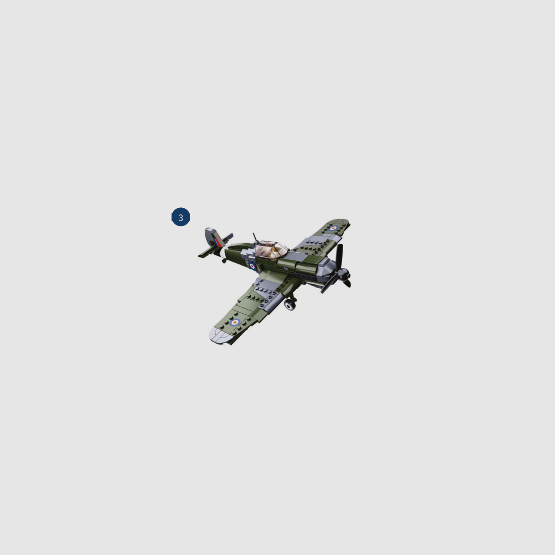 Sluban WWII FLUGZEUG SPITFIRE JÄGER R.A.F