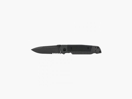COUTEAU PLIANT WALTHER Q5 STEEL FRAME FOLDER BLACKWASH SERRATED