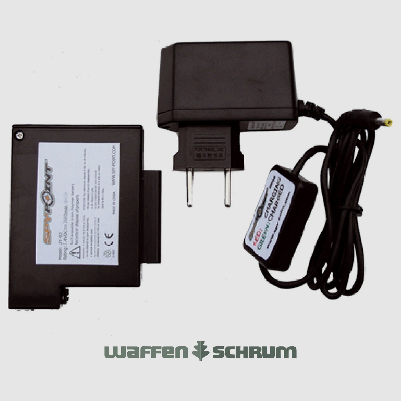 Spypoint LIT-C-8 Lithium Akku mit Ladegerät passend für Link-S / Link-Dark / Link-EVO / Solar-Dark / Force-Dark 2000mAh