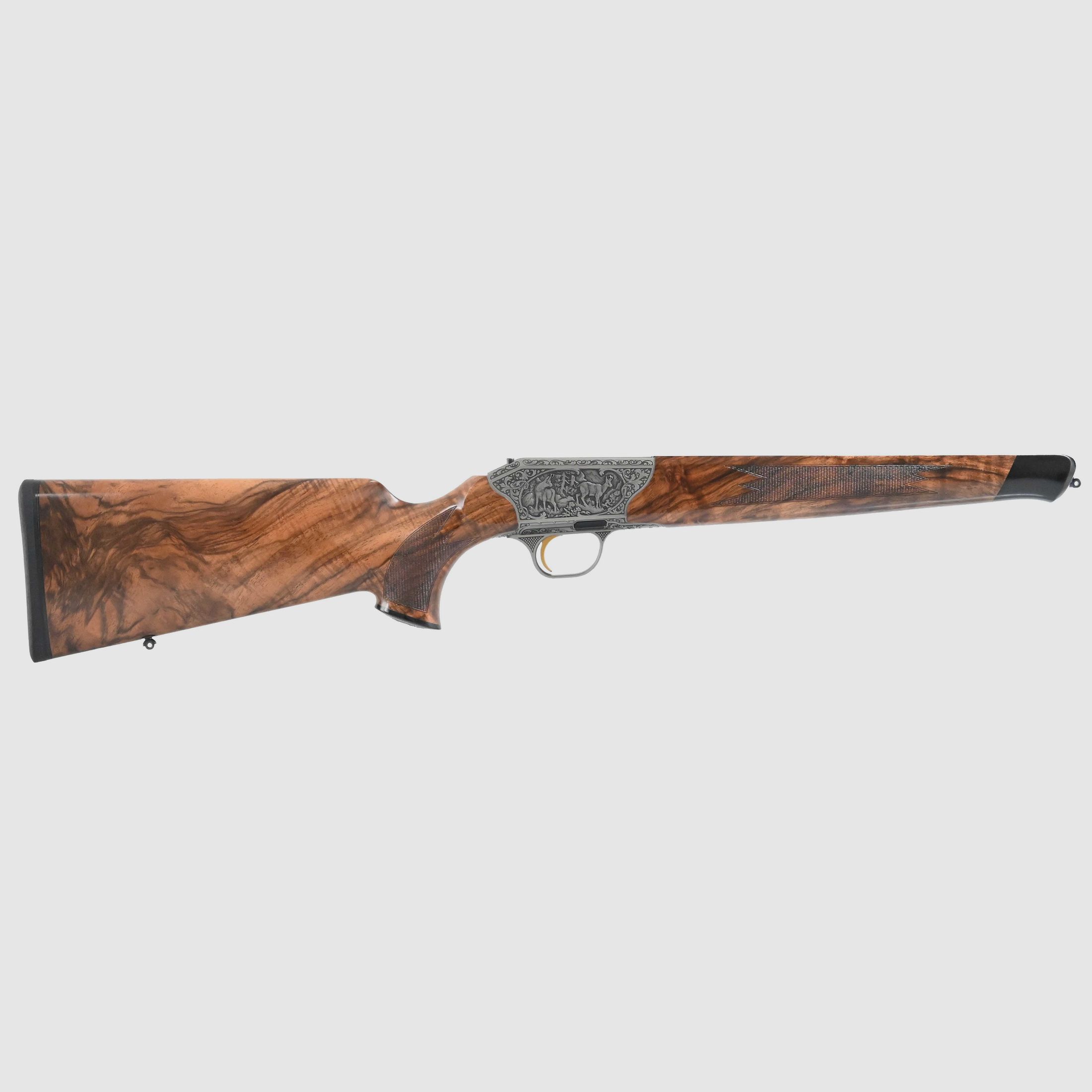 Blaser System R8 Baronesse SHK:8 Gravur: Gams und Rotwild / Pistolengriffkappe: Rothirsch