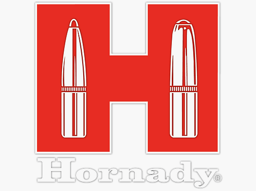 Hornady "Red H" Aufkleber – Rot/Weiß – ca. 8,9×8,9 cm