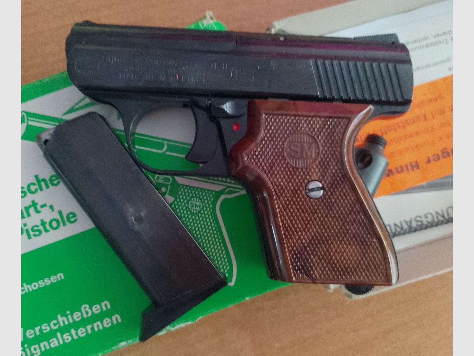 Alte Rhöner SM 15 Kal. 8 mm Knall im PTB 83/2 mit Verpackung!, Bild 8 von 8