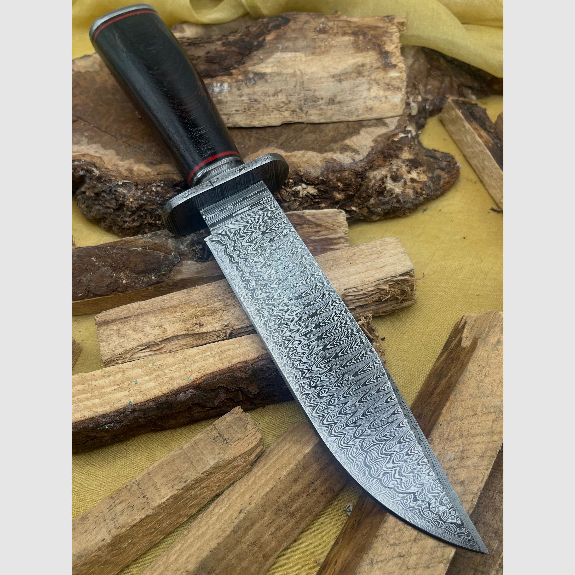 Jagdmesser Damaststahl 