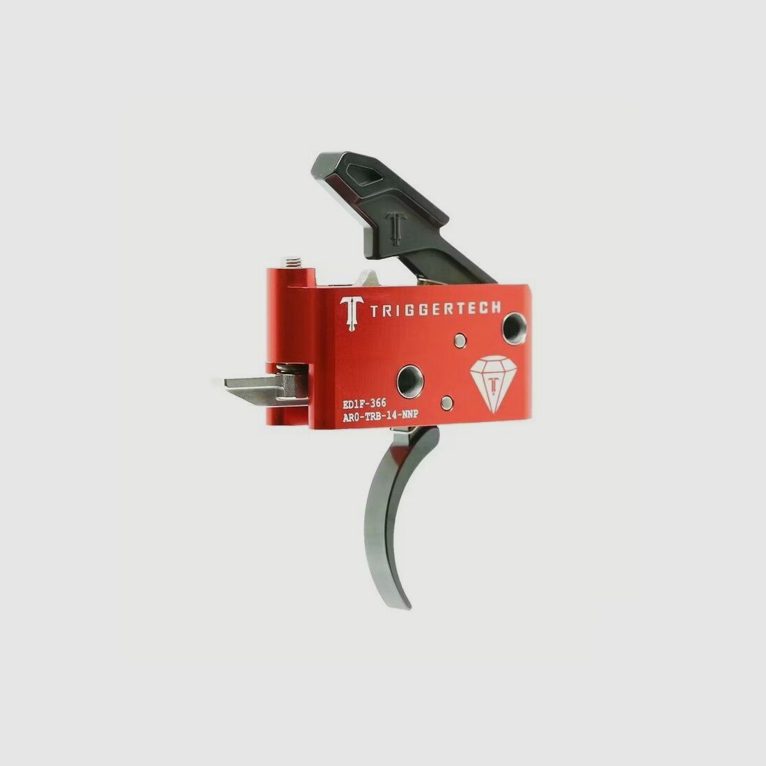 Déclencheur Match Triggertech Diamond AR15 Primary Pro Black 1.0 À 4.0 LBS AR-15 Duty-Black Courbé DIAMANT ROUGE