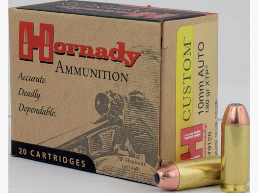 HORNADY 9126 10MM AUTO 180GR JHP/XTP 20/200