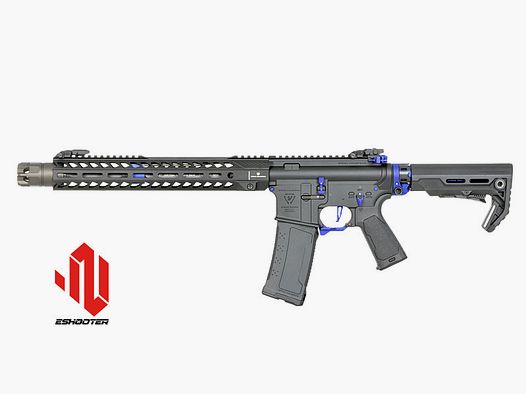 Strike Industries 13.5" Raiders Competition S-AEG mit Eshooter ETU, blaue Elemente