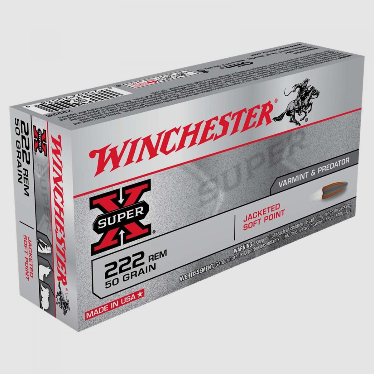 Winchester Super-X .222 Rem. 50GR JSP 20 patronen
