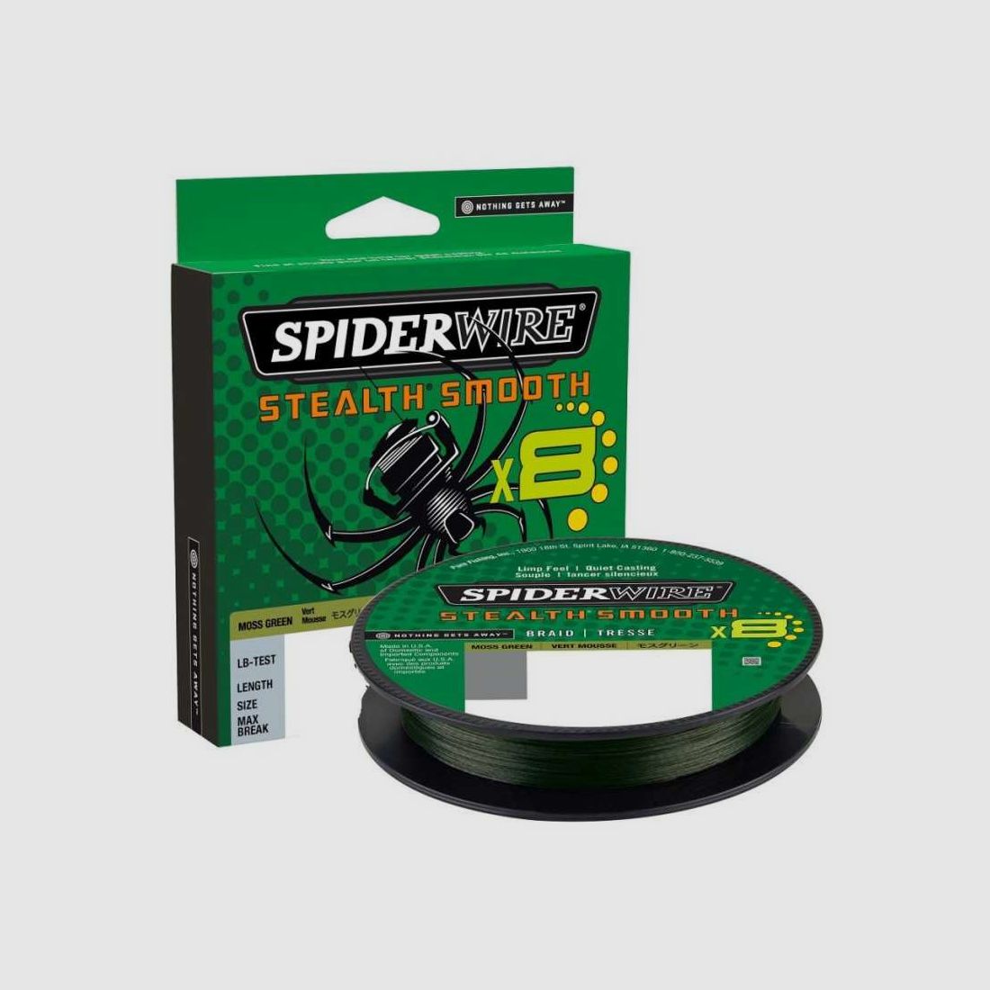 Geflochtene Schnur SpiderWire Stealth Smooth X8 0,23mm 150m Hi-Vis Gelb