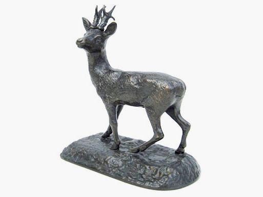 Lovergreen Bronzestatue Motiv Reh im Stillstand klein