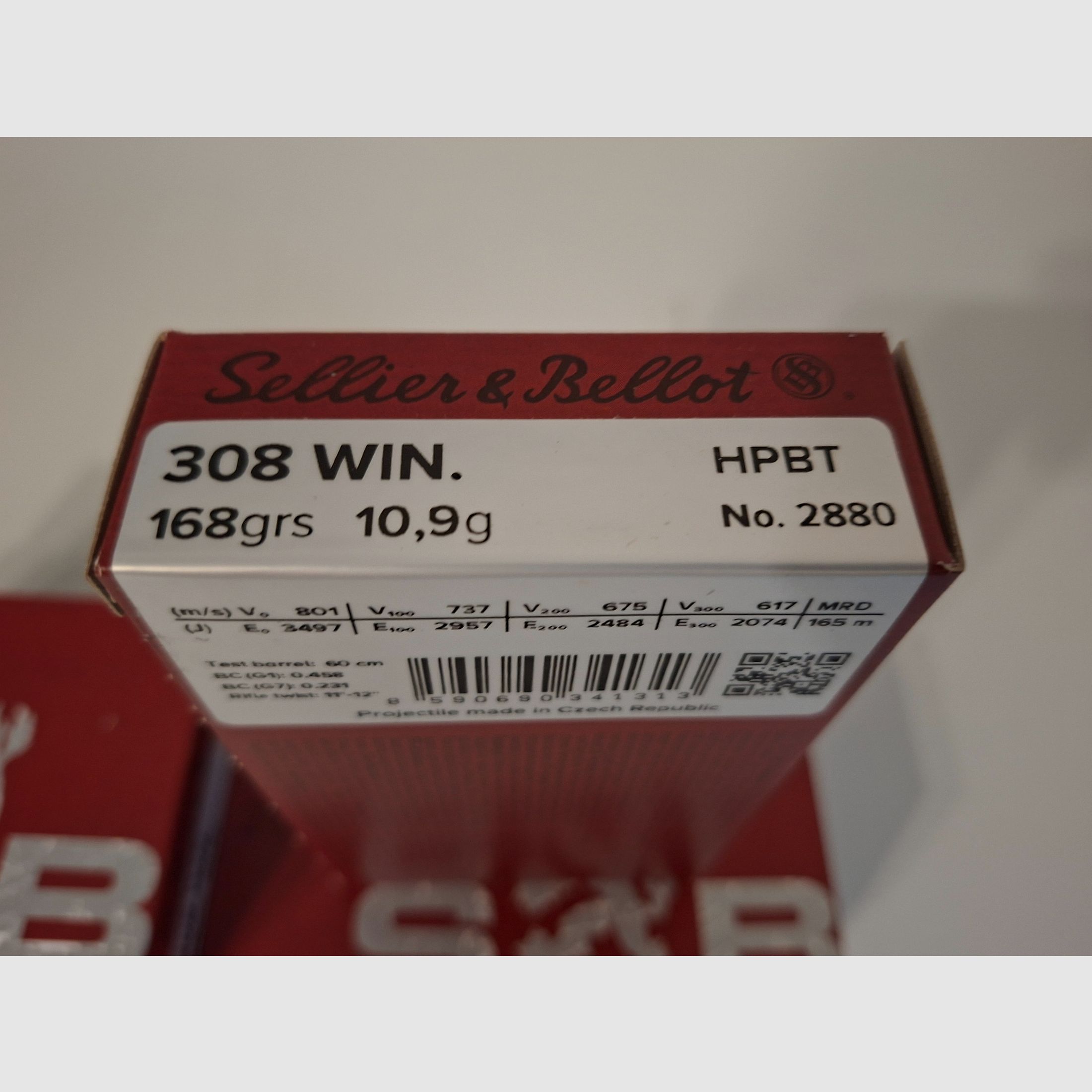 .308 Win  Sellier& Bellot HPBT 168 gr. Top Präzision 119 Stck., Bild 2 von 3
