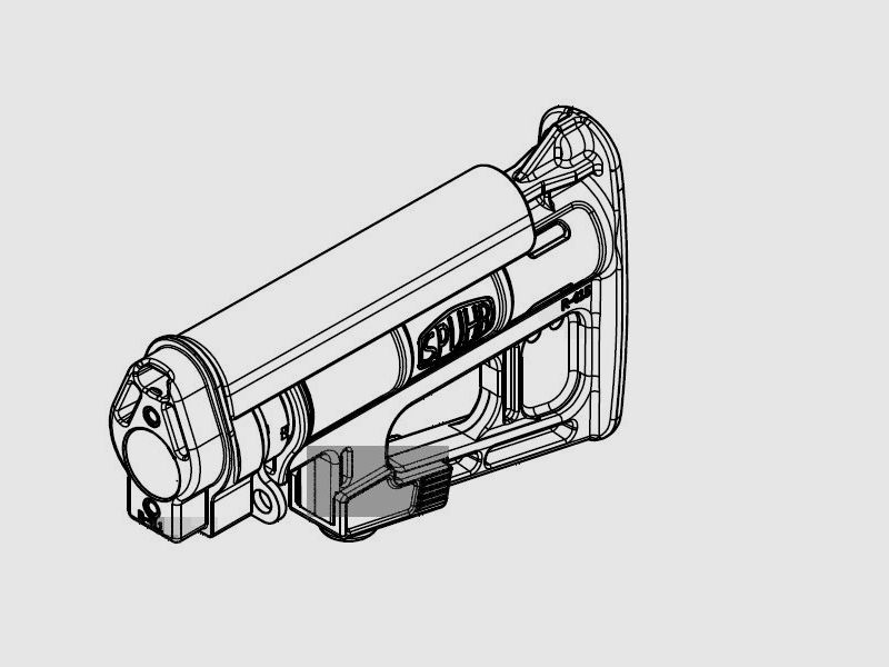 SPUHR G3 / HK41 achterste schoudersteun, lengte verstelbaar met wangsteun SAR M41 / MKE T41 / XR41 / BWT3D