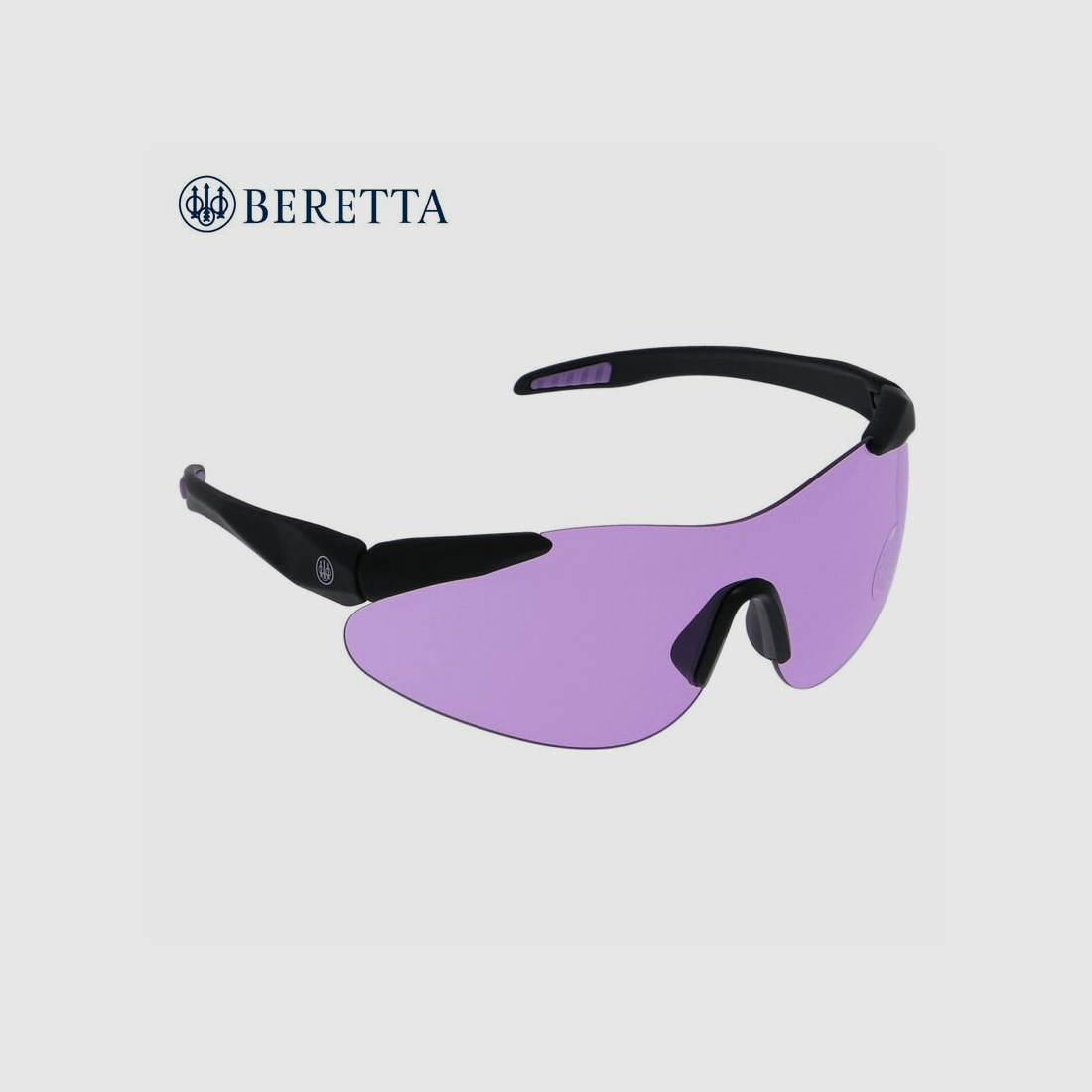 Occhiali da tiro Beretta viola con sacchetto di stoffa