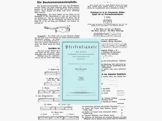 Nachdruck Kriegsmarine Vorschrift Pfeifensignale von 1941
