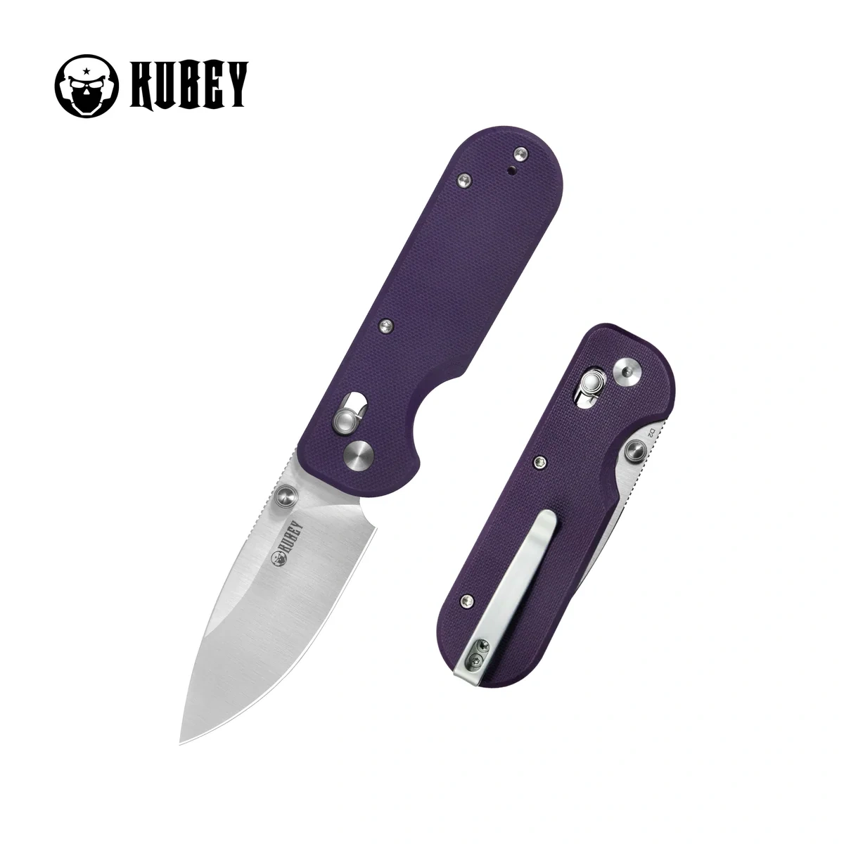 Kubey Bedrock Navaja plegable Purple G10, Satin D2 (KU505C)