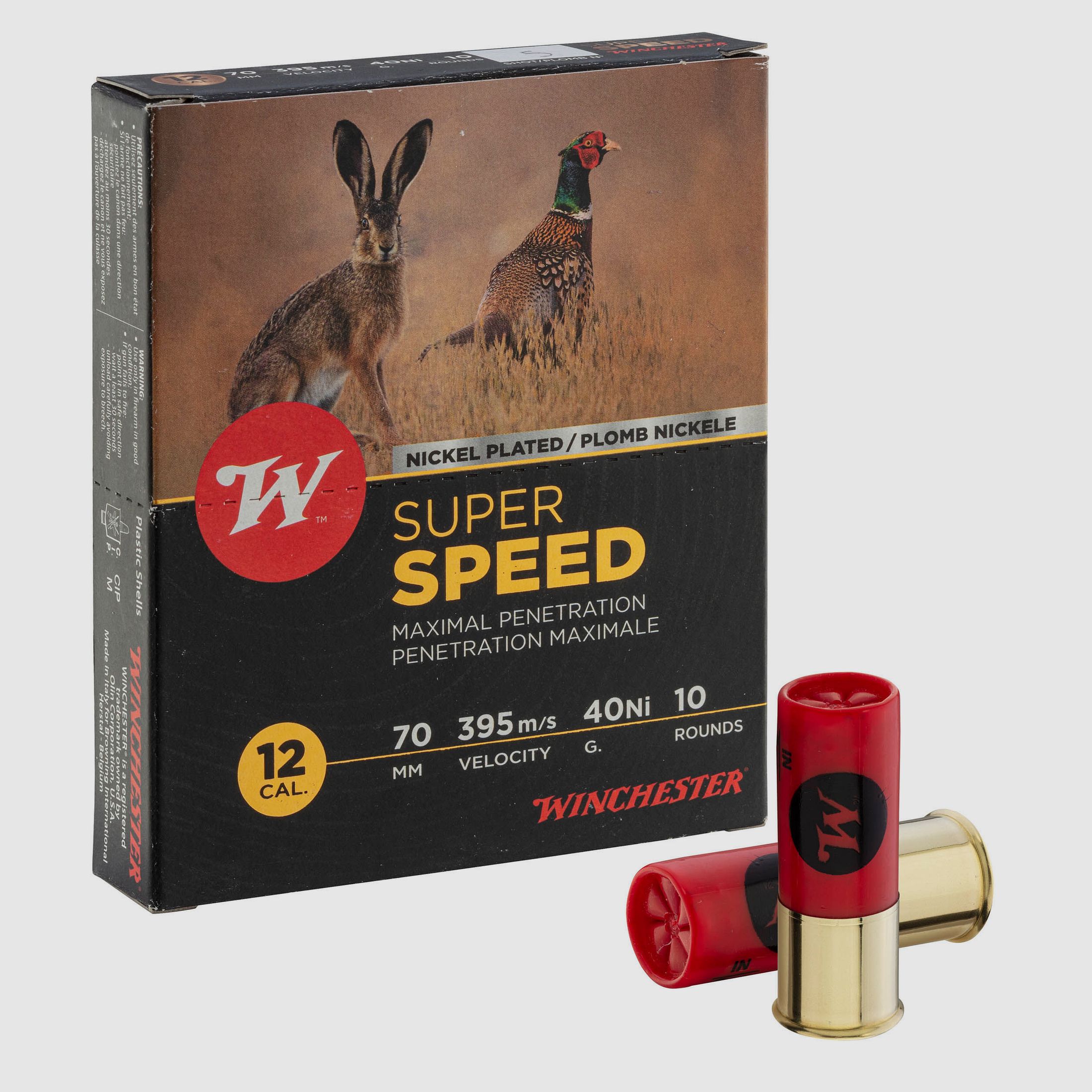 Cartucho de Caza Winchester Super Speed Nickel Calibre 12/70 40g, imagen 2 de 8