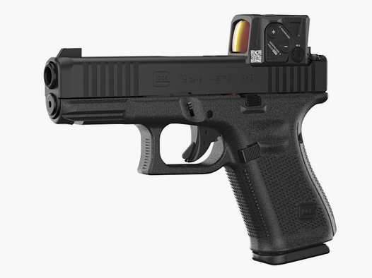 Glock – Pistole / 19 / MOS 08 FS / mit AIMPOINT COA / 9mm