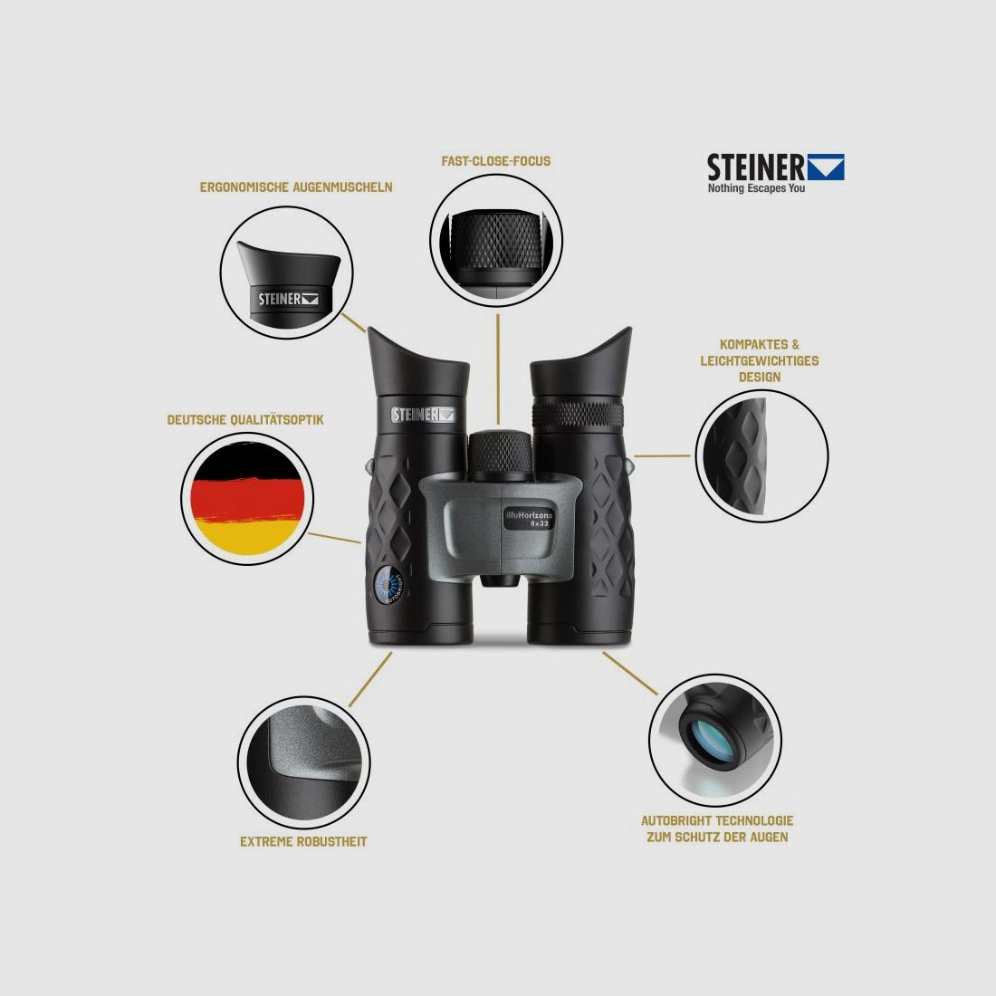 Steiner BluHorizon 8x32 binoculars, image 3 of 4