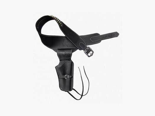 Zwarte riem voor 1 of 2 Western revolvers