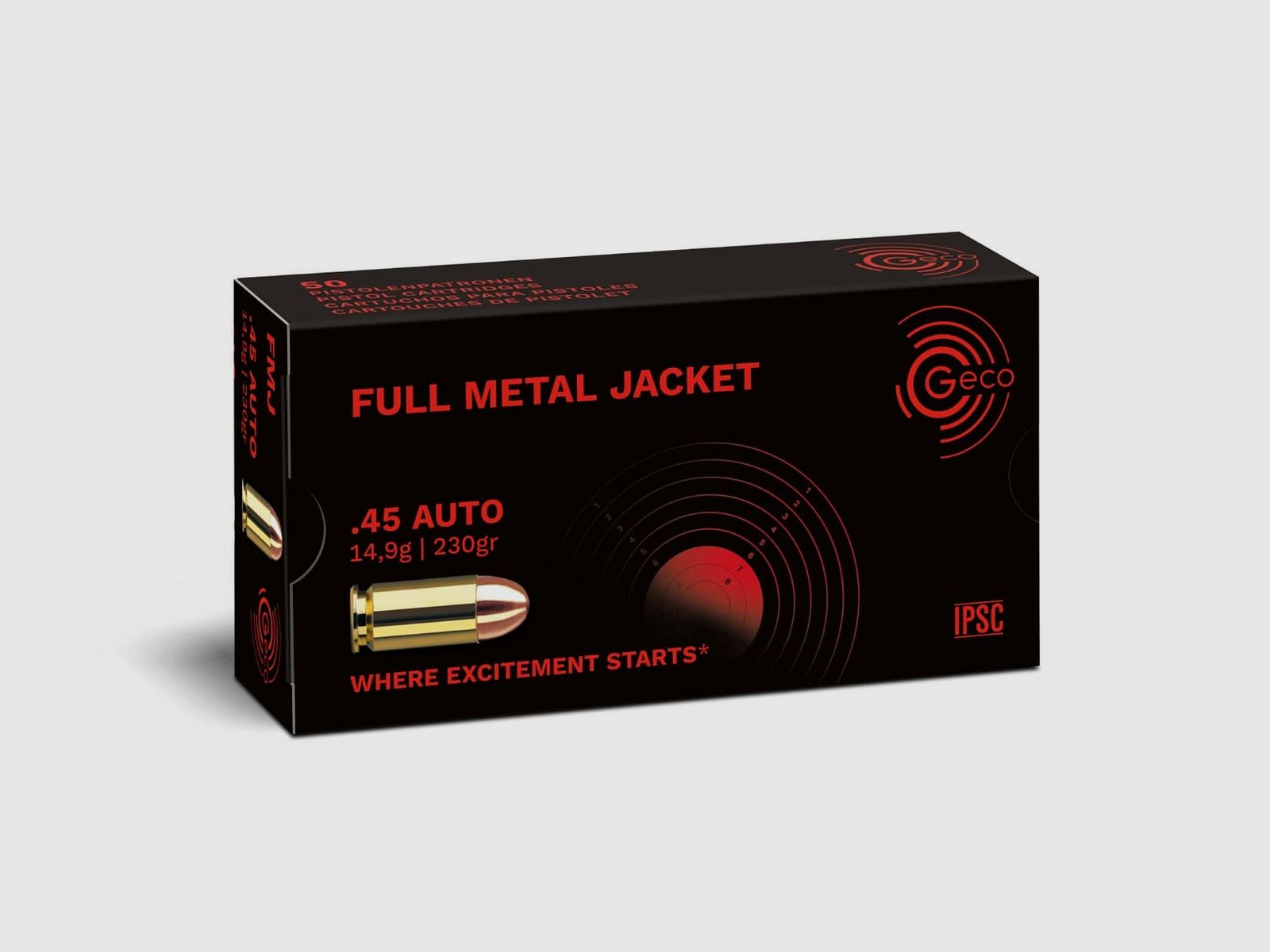 GECO Kal. 4.. Pistole .45Auto VM 230grs/14,9g 50 Stk 230grs/14,9g, Bild 1 von 3