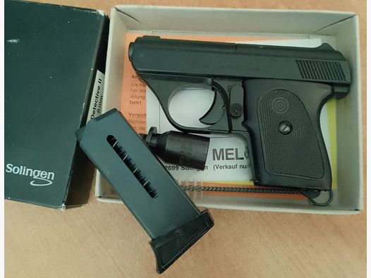 Seltene ME 8 Detective 8mm Knall im PTB 100/2 mit Verpackung!